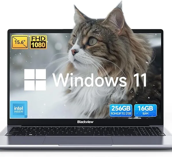 Blackview Acebook6 Laptop 15.6” FHD IPS, Intel N150, 16GB DDR4, 256GB SSD, Windows 11