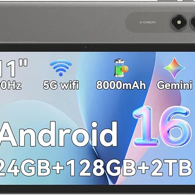 Android 16 Tablet 11-Inch, 24GB RAM (6+18GB), 128GB ROM, Octa-Core, 90Hz IPS Display, 8000mAh