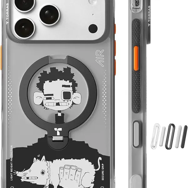 TORRAS Ostand Q3 Air for iPhone 17 Pro Max – 360° Rotating MagSafe Stand Case