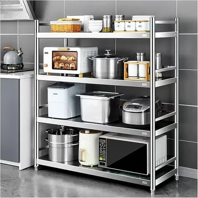 Kitchen Storage Cabinet Cooking Appliance nizer Easy-Clean Tall Column High Load Capacity Perfect for Home & Kitchen (90 * 45 * 150CM)