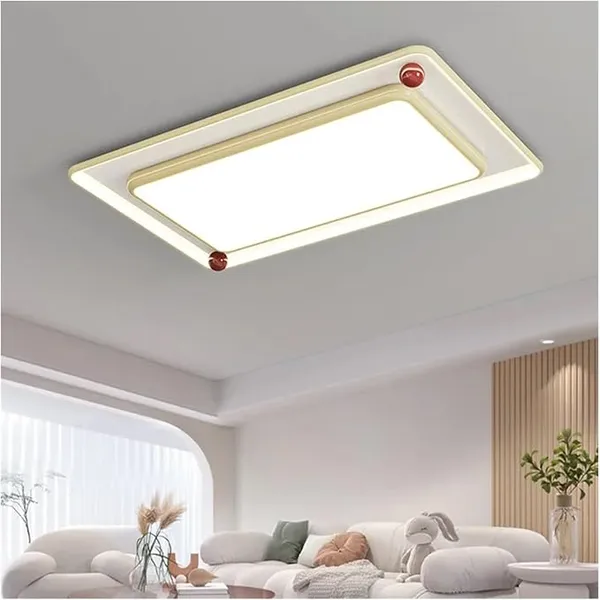 Chandeliers, Moder LED Ceiling Light for Bedroom Dining Room Living Kitchen Chandelier Eye Protection Home Appliances(Yellow 110cm,Dimmable with Remote)