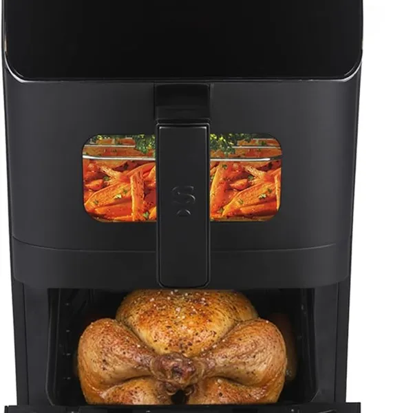 Salter VertiCook Ultra View 9L Dual Drawer Air Fryer - 2400W Vertical Space-Saving Design, Viewing Windows, Multi-Layer Cooking, Digital Touch Display, PFAS-Free Non-Stick Baskets, 9 Presets