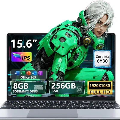 Txxren 15.6-Inch Business Notebook, Intel Core M3-6Y30, 8GB RAM, 256GB SSD, Windows 11 Pro