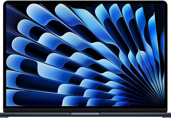 Apple MacBook Air 15-inch Laptop with M5 chip: Built for AI, 15.3-inch Liquid Retina Display, 16GB Unified Memory, 512GB SSD, 12MP Center Stage, Touch ID, Wi-Fi 7; Midnight