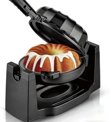 1800W Electric Mini Cake Maker - Non-Stick, Heat Indicator Light, Easy-Clean, Perfect for Home Baking & Restaurant Desserts, Compact & Efficient Kitchen Appliance
