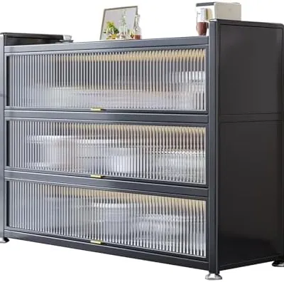 Kitchen Cabinets Kitchen Storage Cabinet With Drawers And Thread Holes For Home Food And Appliance Nization (Blue-120Cm*44Cm*124Cm)
