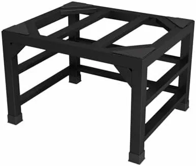 Heavy-Duty Universal Fridge Stand & Washer Dryer Pedestal - Adjustable Height Appliance Shelf with Sturdy Black Base (60x55x40cm) for Home Use