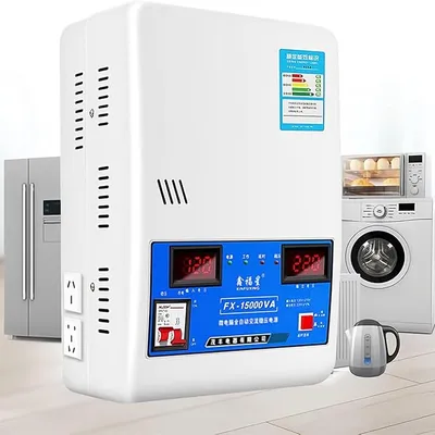 Automatic Voltage Stabilizer for Home Appliances, Computers and Refrigerators - Heavy Duty AC Regulator with Six Major Protection Functions