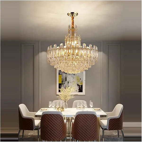 KZTHGNS Luxury LED Ceiling Chandeliers Hanging Lamps Crystal Light Fixture Lustre Decorative Home Appliance for Dining Room,Island