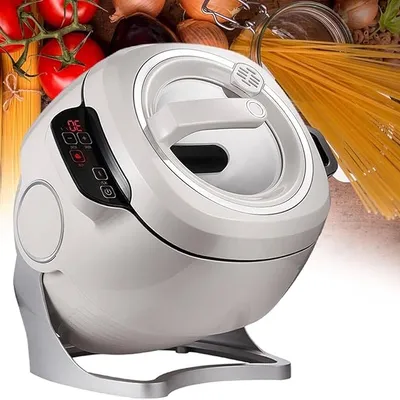 Automatic Stir Fry Machine - 6L Rotating Cooking Wok with Adjustable Speed - Multi-Functional Appliance for Frying, Stewing, and Home Cooking