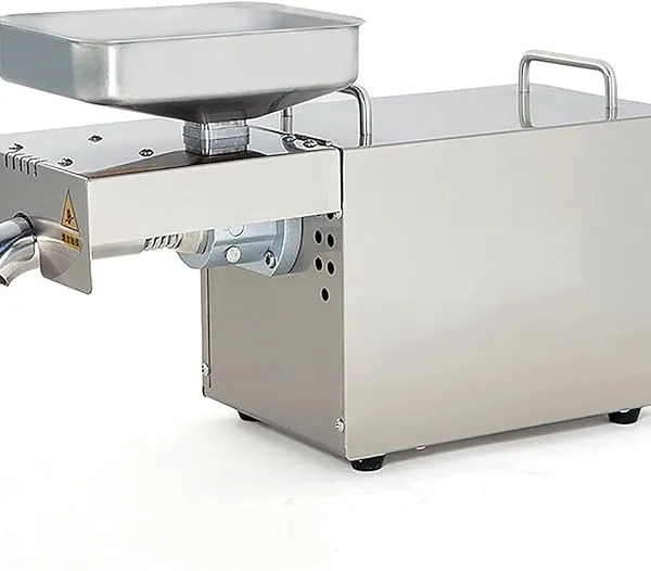 Automatic Oil Press Machine Stainless Steel Cold Press Oil Extractor 500W Home Use Seed Nut Oil Maker 4-8kg/h High Extraction Rate Kitchen Appliance for Cooking Oil