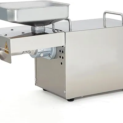 Automatic Oil Press Machine Stainless Steel Cold Press Oil Extractor 500W Home Use Seed Nut Oil Maker 4-8kg/h High Extraction Rate Kitchen Appliance for Cooking Oil