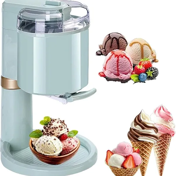 Mini Soft Serve Machine - 1L DIY Dessert Maker for Home and Kitchen, Compact Ice Cream Appliance for Creating Delightful Treats