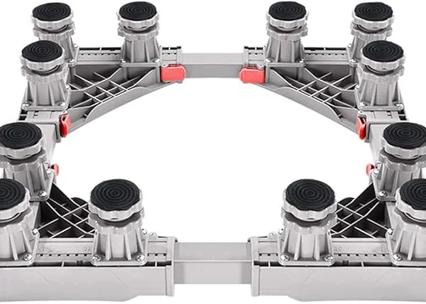 Adjustable Washing Machine Base for Universal Appliance Support, Strong Feet for Washer, Dryer, and Fridge - Sturdy and Versatile Home Use