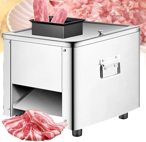 Electric Meat Slicer - 850W Stainless Steel Cutter for Effortless Cutting of Chicken, Fish, Beef & More - All-Purpose Kitchen Appliance for Home Cooking and Meal Prep