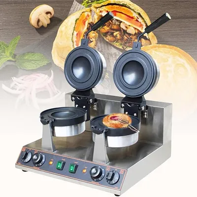 Electric Waffle Maker, Stainless Steel Burger Waffle Machine for Homemade Waffles and Cones, High Power 1300W Kitchen Appliance