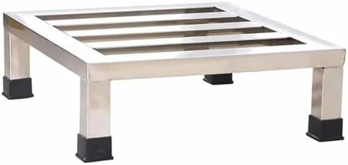 Heavy Duty Stainless Steel Appliance Riser - Adjustable Floor Bracket Stand for Washers & Refrigerators, Durable Base Support for Home & Commercial Use