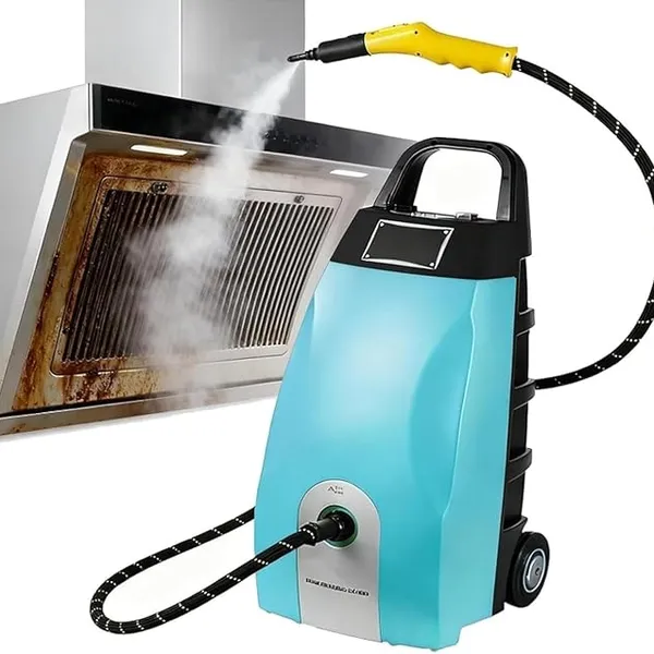 Commercial Steam Engine Cleaner, 3.5l High Temp Steam Engine Cleaner, 230°f, Triple Safety Protection Technology and Intelligent Timer Display, Home Appliances & Auto Detailing(Blue)