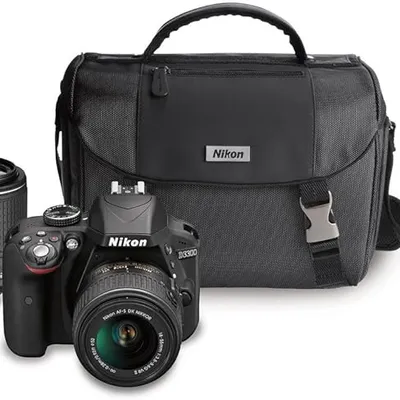 Nikon D3300 DX-Format DSLR Camera with 18-55mm and 55-200mm VR II Lenses