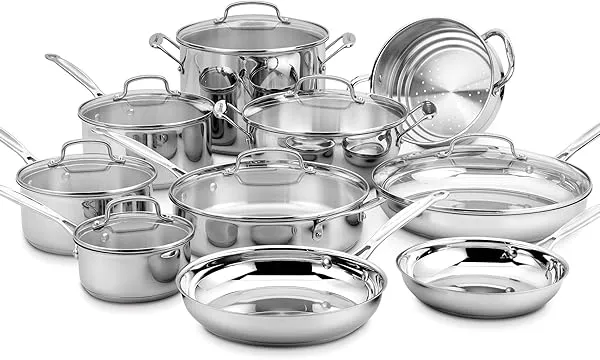 Cuisinart 77-17N Chef's Classic Stainless Steel 17-Piece Cookware Set