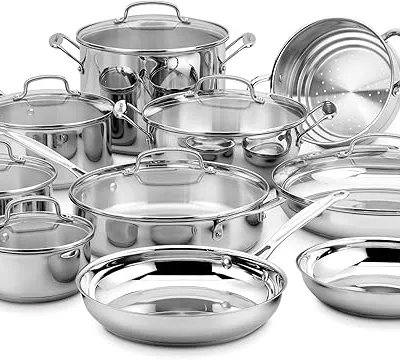 Cuisinart 77-17N Chef's Classic Stainless Steel 17-Piece Cookware Set