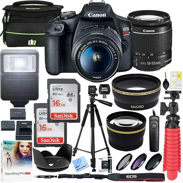 Canon EOS Rebel T7 DSLR Camera with 18-55mm Lens Bundle