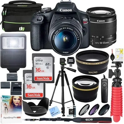 Canon EOS Rebel T7 DSLR Camera with 18-55mm Lens Bundle