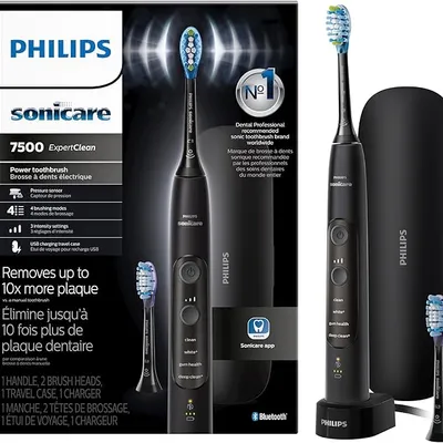 Philips Sonicare ExpertClean 7500 Rechargeable Electric Toothbrush with Pressure Sensor