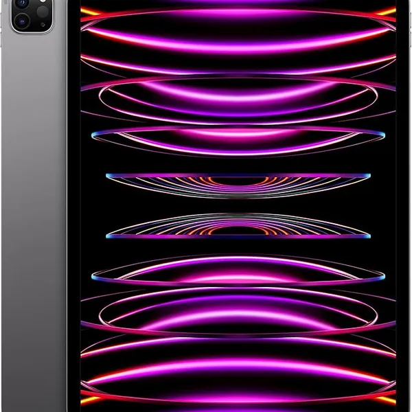 Apple iPad Pro 12.9-inch (6th Generation): with M2 chip, Liquid Retina XDR Display, 128GB, Wi-Fi 6E, 12MP front/12MP and 10MP Back Cameras, Face ID, All-Day Battery Life – Space Gray