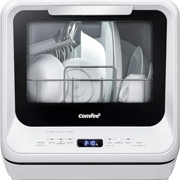 COMFEE' WQP6-3602 Countertop Dishwasher 5L Tank