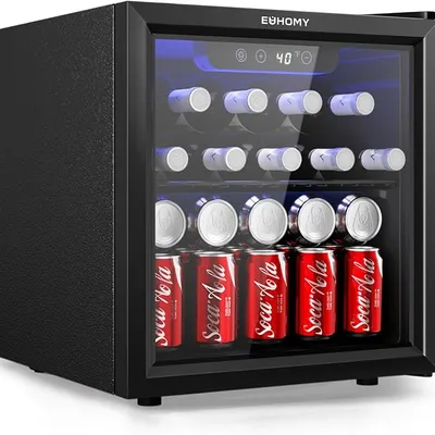 EUHOMY 48 Can Beverage Refrigerator 1.3 cu.ft