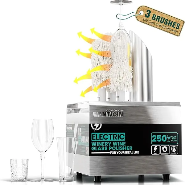 WantJoin Commercial Electric Wine Glass Polisher 1150W