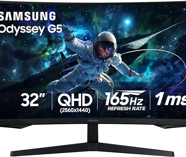 SAMSUNG Odyssey G55C 32-inch QHD 165Hz Curved Gaming Monitor
