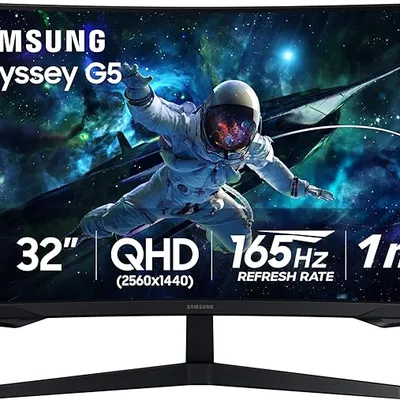 SAMSUNG Odyssey G55C 32-inch QHD 165Hz Curved Gaming Monitor