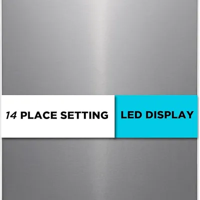 BLACK+DECKER 24" Designer Series Built-In Dishwasher, 14-Place Setting Capacity with Stainless Steel Tub, 6 Wash Programs and Smart Wash System, Low Noise, ENERGY STAR Certified, BDW400MS