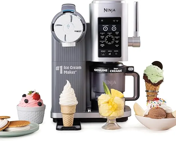 Ninja CREAMi Scoop & Swirl Ice Cream Maker, Soft Serve Desserts, Sorbet, Milkshakes, Frozen Yogurt and More, 13-in-1 Programs, Includes Handle and Two 16 oz 2-in-1 Pints, NC701