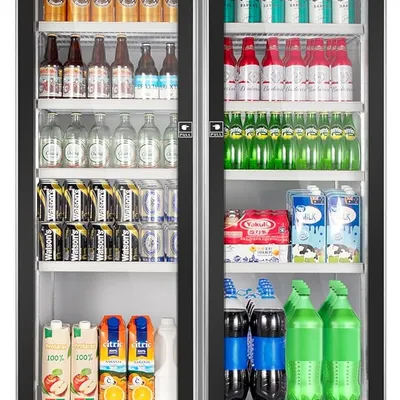 Tylza Commercial Refrigerator Double Glass Door 28.1 Cu Ft Display Merchandiser