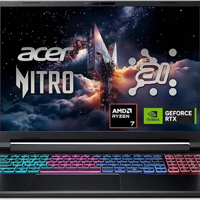 acer Nitro V 16S AI Gaming Laptop | AMD Ryzen 7 260 Processor | NVIDIA GeForce RTX 5060 Laptop GPU (572 AI Tops) | 16" WUXGA IPS 180Hz Display | 32GB DDR5 | 1TB Gen 4 SSD | Wi-Fi 6 | ANV16S-41-R2AJ