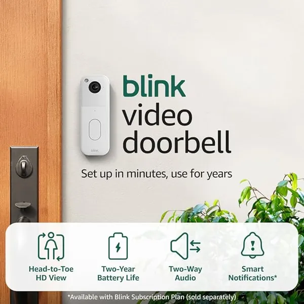Blink Video Doorbell + Outdoor 4 XR Wireless Security Camera Bundle