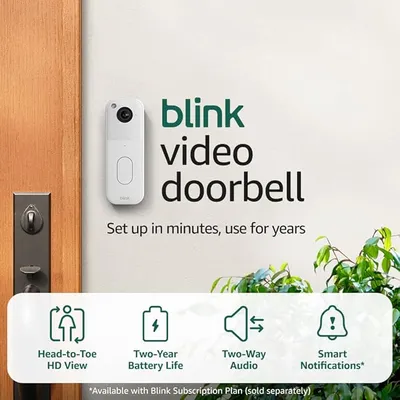 Blink Video Doorbell + Outdoor 4 XR Wireless Security Camera Bundle