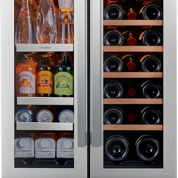 Ca'Lefort 24 Inch Dual Zone Wine and Beverage Refrigerator 4.10 cu.ft