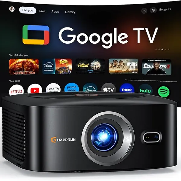 HAPPRUN 1500 ANSI Google TV Smart Projector 1080P