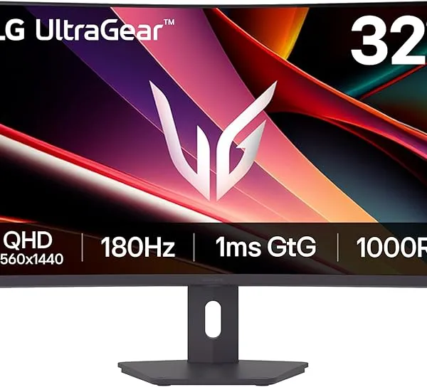 LG 32G600A-B 32-inch QHD 180Hz Curved Gaming Monitor