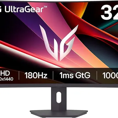 LG 32G600A-B 32-inch QHD 180Hz Curved Gaming Monitor