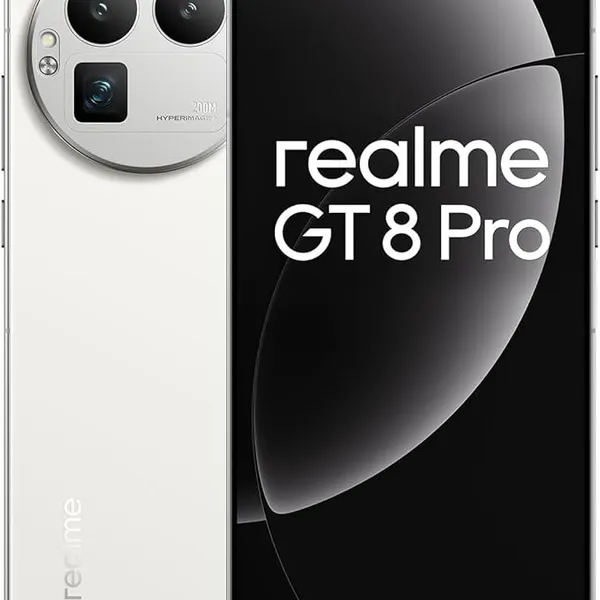 realme GT 8Pro 5G Smartphone 16+512GB, White, 6.72 inch Screen, 144Hz Display, 120W SuperVOOC, 7000mAh Battery, 32MP+250MP Camera, Qualcomm Snapdragon 8 Elite Gen 5, IP69
