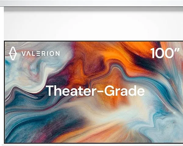 Valerion 100-inch PureVision Motorized Projector Screen 4K/8K UHD