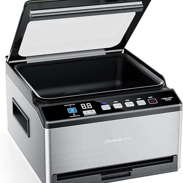 DualCore CVS101 Chamber Vacuum Sealer for Liquids & Sous Vide, 6L Dual Vacuum Zones & Extra-Wide Bag Clamp, 230W Dual-Core Dry Pump x4, Commercial-Grade Food Packaging Machine for Home Use